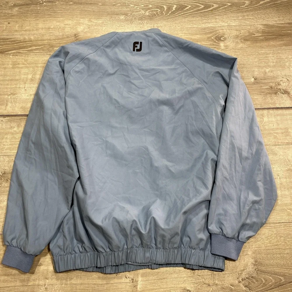 FootJoy Jacket Mens Large‎ Blue Snap Pullover Golf Windbreaker Lightweight